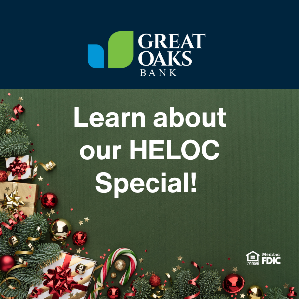 Click to Read End the Year Strong with a Great Oaks Bank HELOC Photo for End the Year Strong with a Great Oaks Bank HELOC