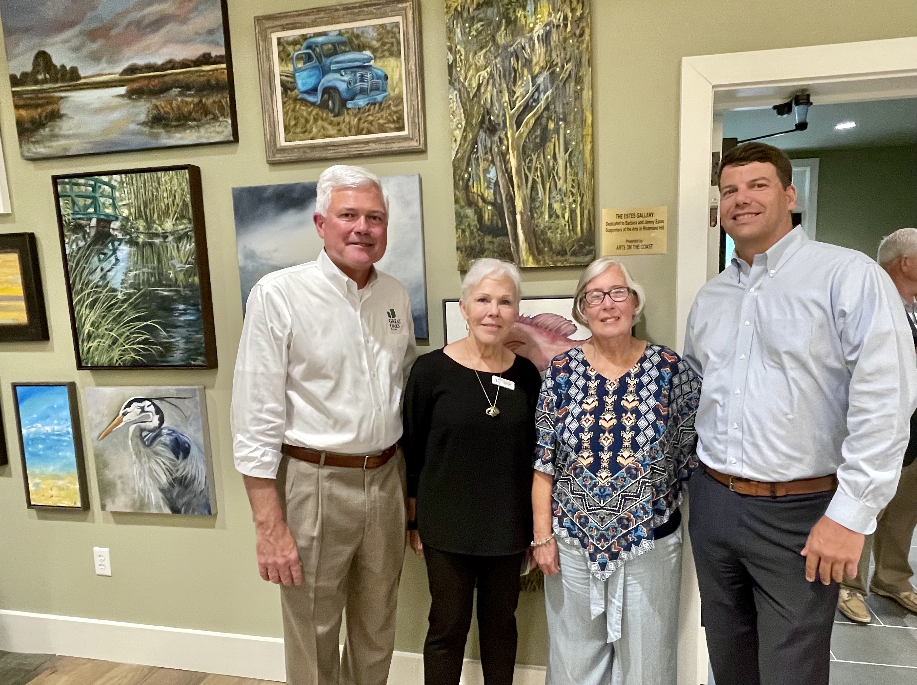 Photo for In Collaboration with Arts on the Coast, Great Oaks Bank Dedicates Art Gallery to Barbara and Jimmy Estes